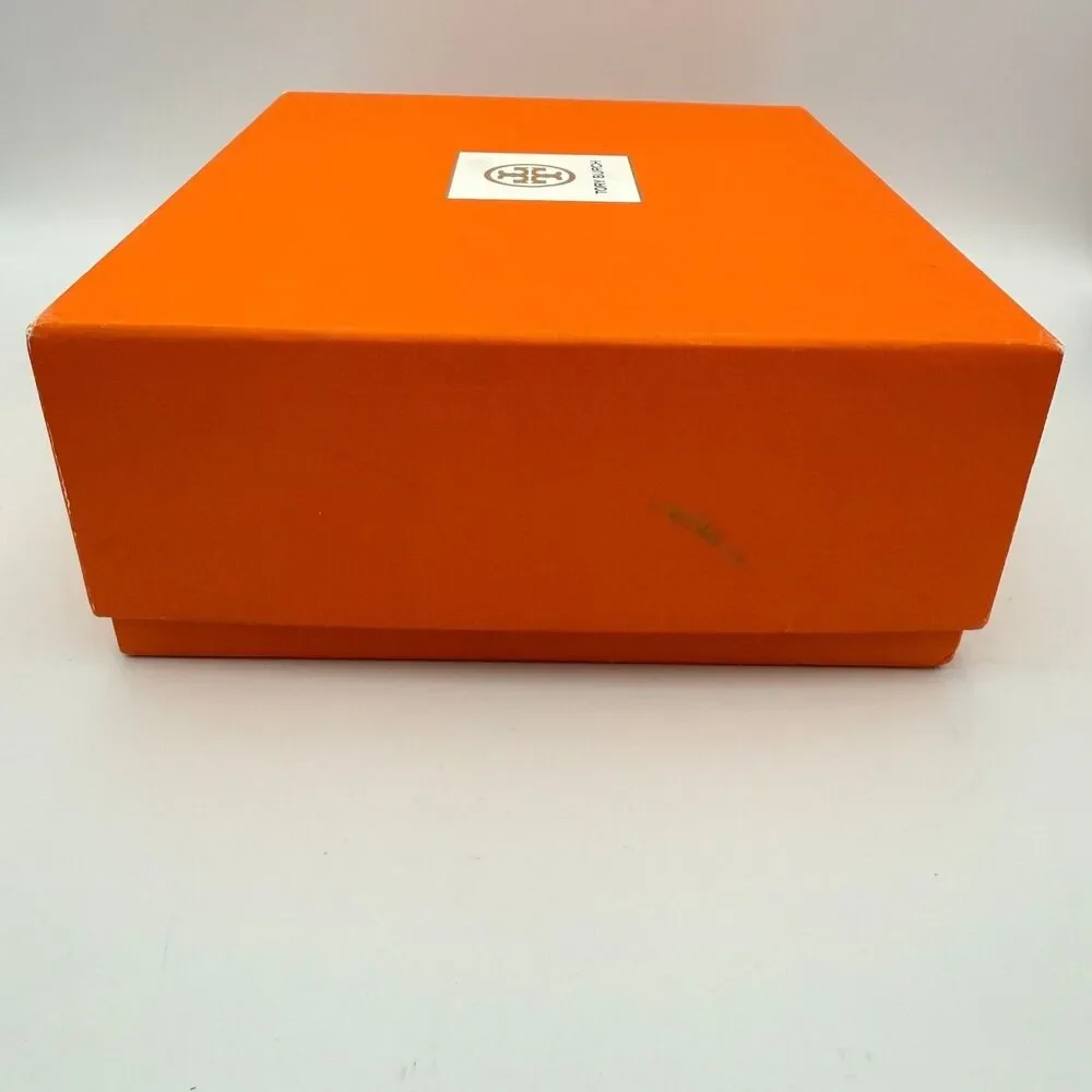 Tory Burch Orange Gift Box Storage Keepsake Packaging Empty 9 3/8 x 8 x 3 3/8